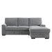 Morelia 2pc Sectional with Pull Out Bed and Right Chaise in Dark Gray 9468DG2RC2L - LasVegasFurnitureOnline.com