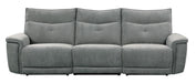 Tesoro Power Double Reclining Sofa w/ Power Headrests in Dark Gray 9509DG-3PWH* - LasVegasFurnitureOnline.com