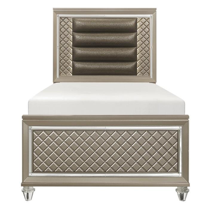Youth Loudon Twin Platform Bed in Champagne Metallic B1515T-1 - LasVegasFurnitureOnline.com