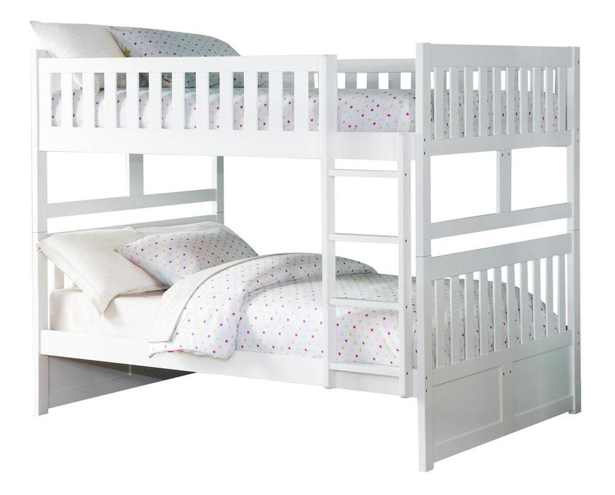 Galen Full/Full Bunk Bed in White B2053FFW-1 - LasVegasFurnitureOnline.com