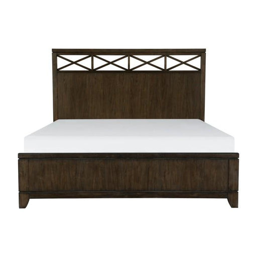 Griggs Queen Panel Bed in Dark Brown 1669-1 - LasVegasFurnitureOnline.com
