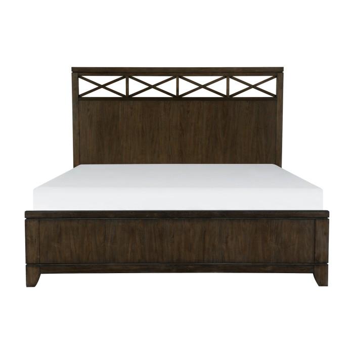 Griggs Queen Panel Bed in Dark Brown 1669-1 - LasVegasFurnitureOnline.com
