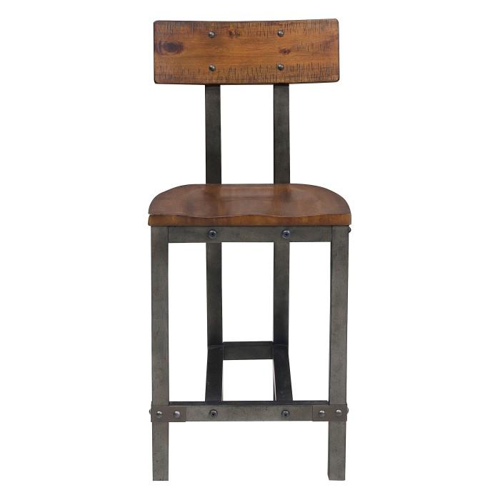 Holverson Counter Height Chair in Rustic Brown (Set of 2)