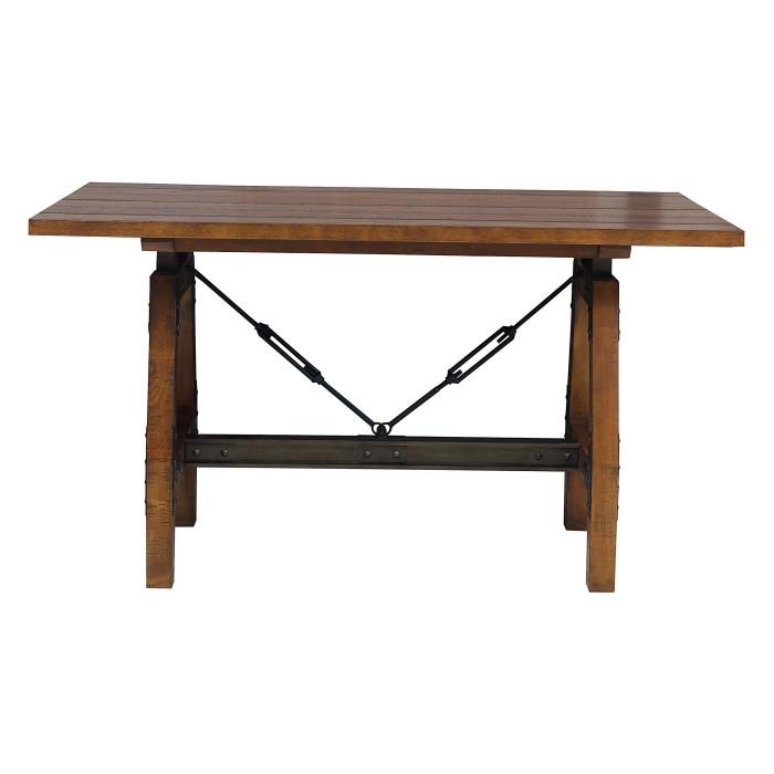 Holverson Counter Height Table in Rustic Brown 1715-36 - LasVegasFurnitureOnline.com