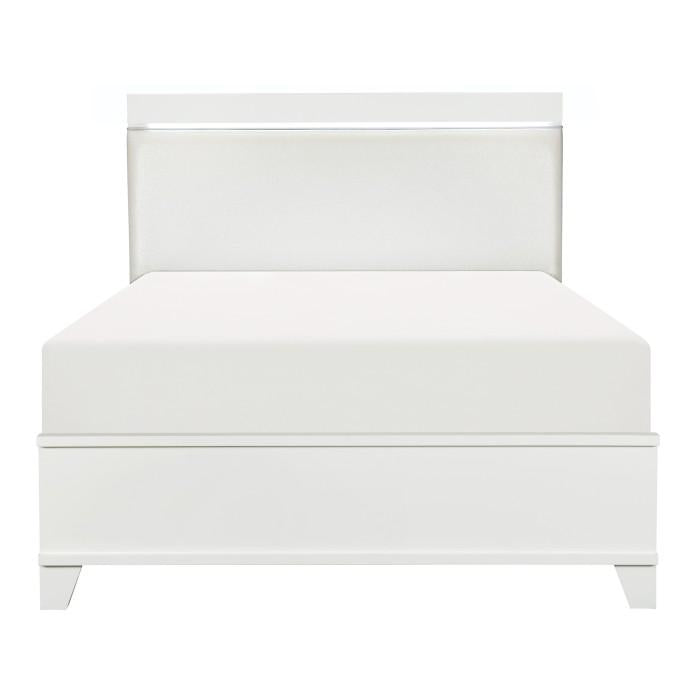 Kerren Full Platform Bed in White 1678WF-1 - LasVegasFurnitureOnline.com
