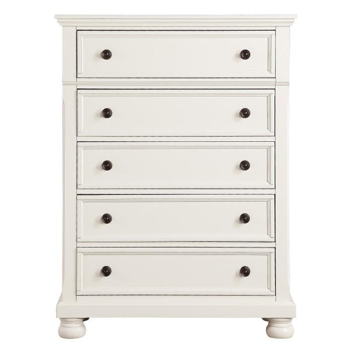 Laurelin 5 Drawer Chest in White 1714W-9 - LasVegasFurnitureOnline.com