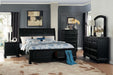 Laurelin Queen Sleigh Platform Storage Bed in Black 1714BK-1 - LasVegasFurnitureOnline.com