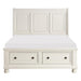 Laurelin Queen Sleigh Platform Storage Bed in White 1714W-1 - LasVegasFurnitureOnline.com