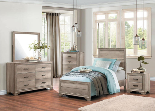 Lonan Twin Panel Bed in Natural 1955T-1 - LasVegasFurnitureOnline.com