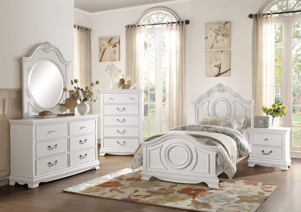 Lucida 6 Drawer Dresser in White 2039W-5 - LasVegasFurnitureOnline.com