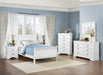 Mayville Full Sleigh Bed in White 2147FW-1 - LasVegasFurnitureOnline.com