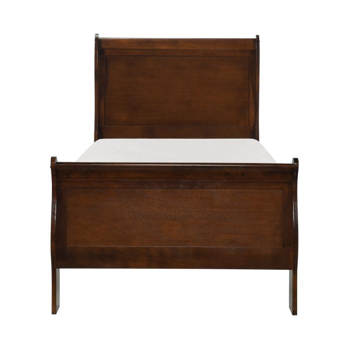Mayville Twin Sleigh in Brown Cherry 2147T-1 - LasVegasFurnitureOnline.com