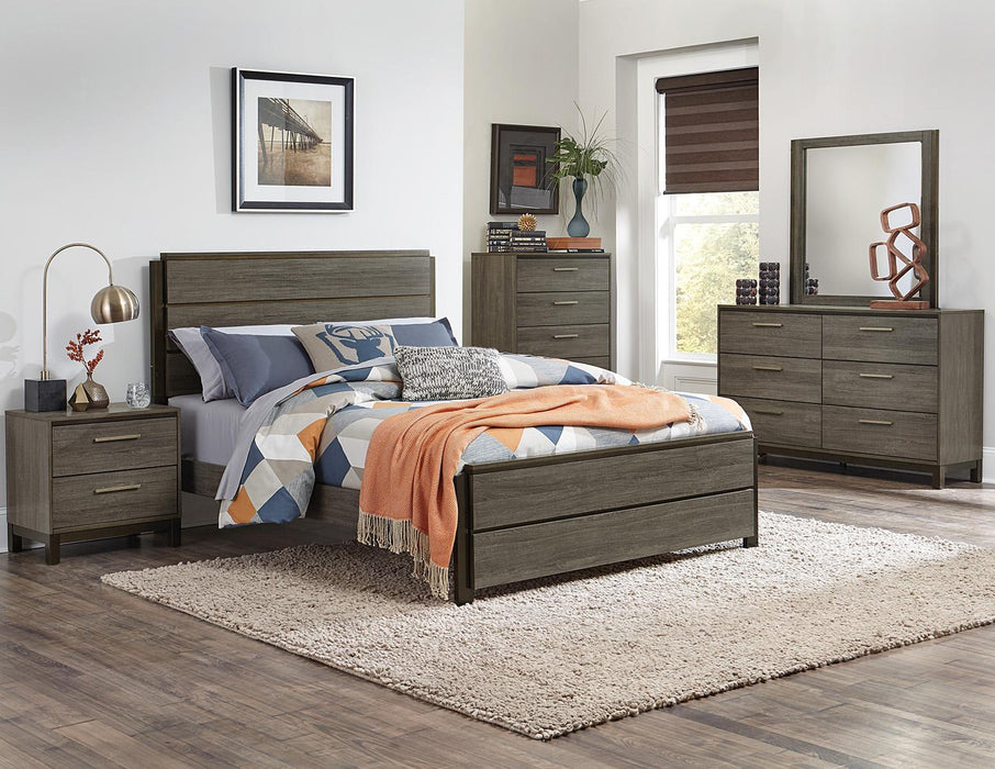 Vestavia Queen Panel Bed in Gray 1936-1 - LasVegasFurnitureOnline.com