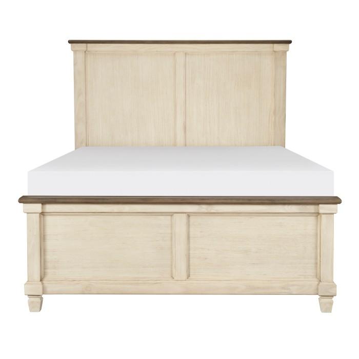 Weaver Queen Panel Bed in Antique White 1626-1 - LasVegasFurnitureOnline.com
