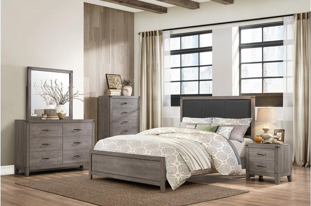 Woodrow Queen Panel Bed in Gray 2042-1 - LasVegasFurnitureOnline.com