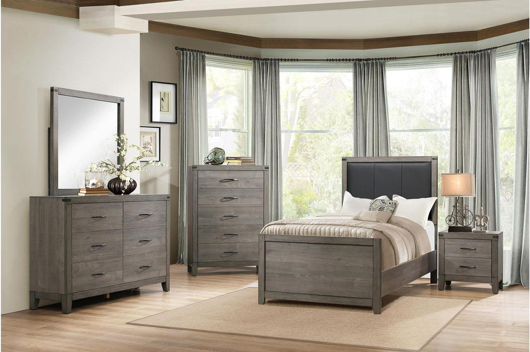 Woodrow Twin Panel Bed in Gray 2042T-1 - LasVegasFurnitureOnline.com