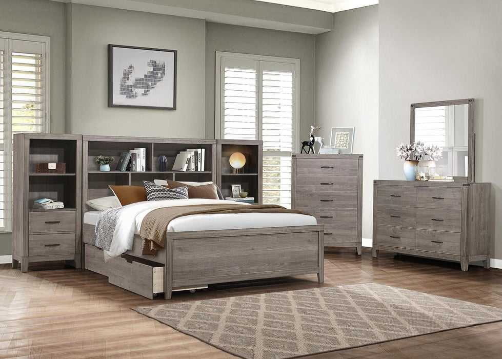 Woodrow Queen Platform Bed in Gray 2042NB-1 - LasVegasFurnitureOnline.com