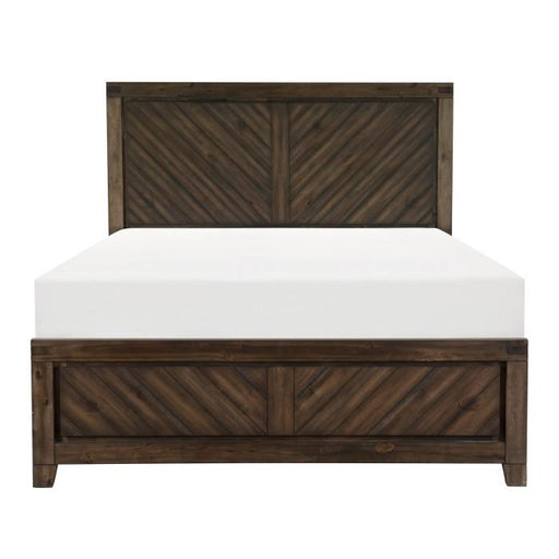 Parnell Queen Panel Bed in Rustic Cherry 1648-1 - LasVegasFurnitureOnline.com