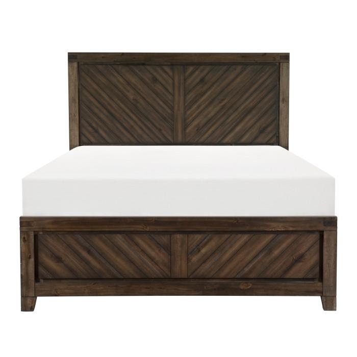 Parnell Queen Panel Bed in Rustic Cherry 1648-1 - LasVegasFurnitureOnline.com