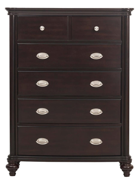 Marston 5 Drawer Chest in Dark Cherry 2615DC-9