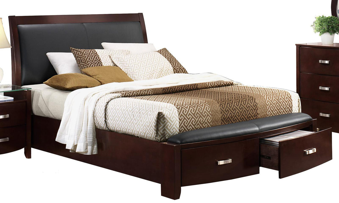 Lyric King Sleigh Storage Bed in Dark Espresso 1737KNC-1EK