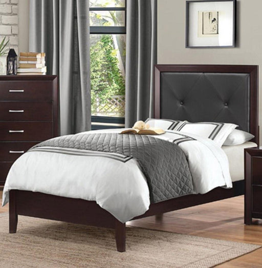 Edina Full Panel Bed in Espresso-Hinted Cherry 2145F-1 - LasVegasFurnitureOnline.com