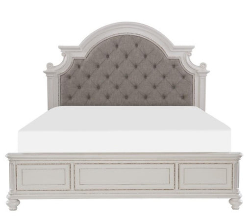 Baylesford Queen Upholstered Panel Bed in Antique White 1624W-1* - LasVegasFurnitureOnline.com