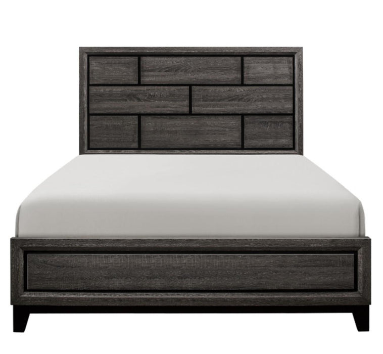 Davi Queen Panel Bed in Gray 1645-1* - LasVegasFurnitureOnline.com