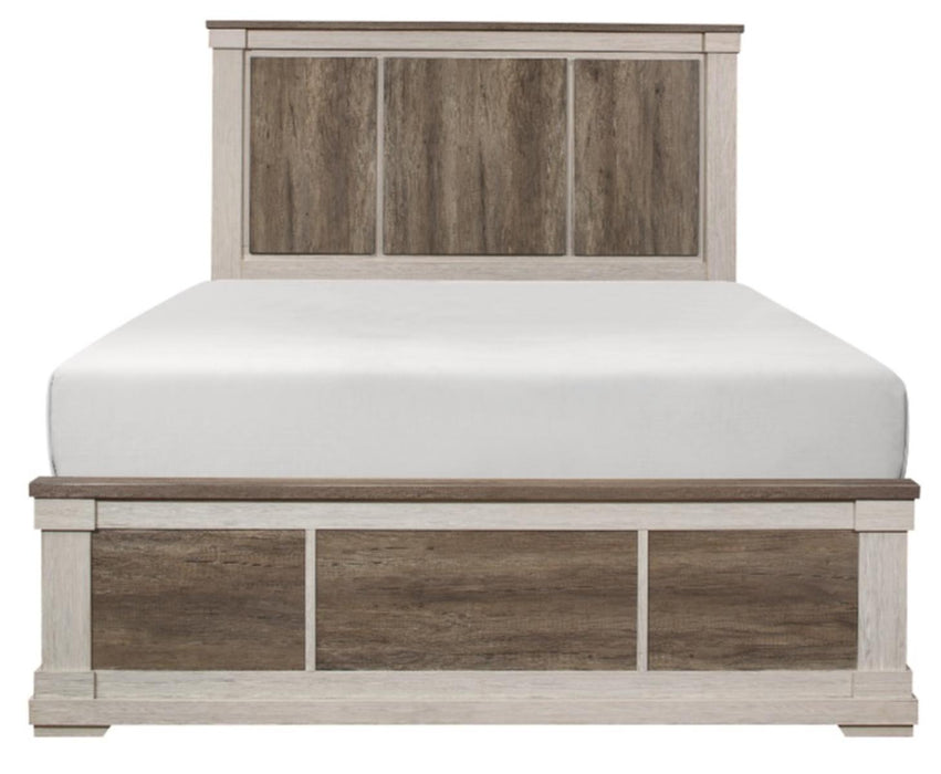 Arcadia King Panel Bed in White & Weathered Gray 1677K-1EK* - LasVegasFurnitureOnline.com