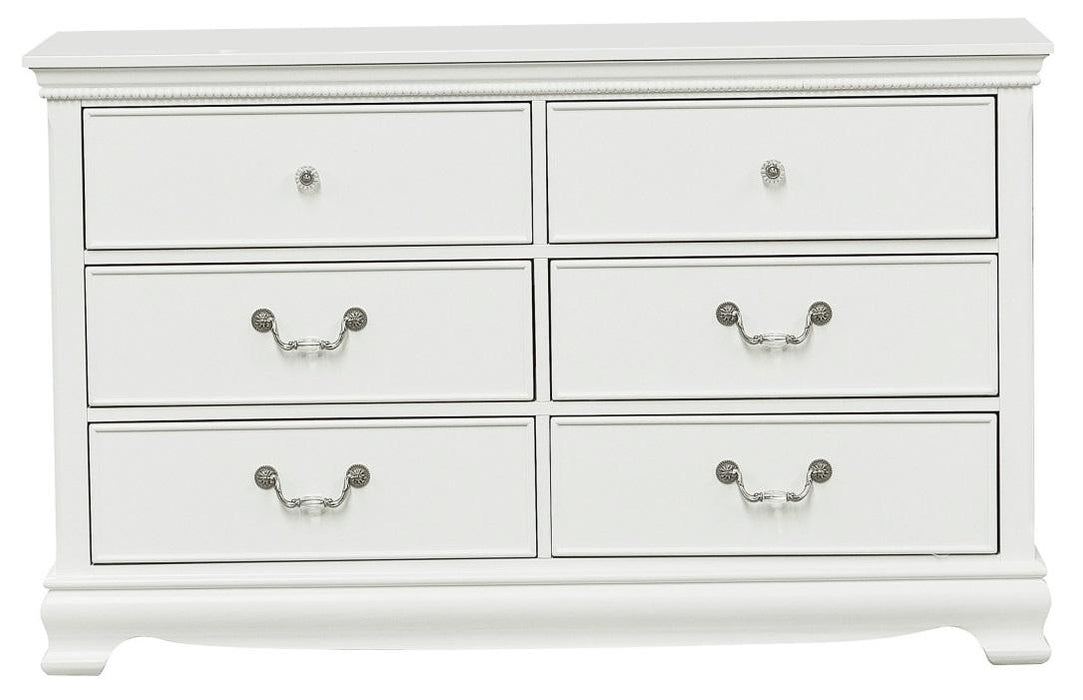 Lucida 6 Drawer Dresser in White 2039W-5
