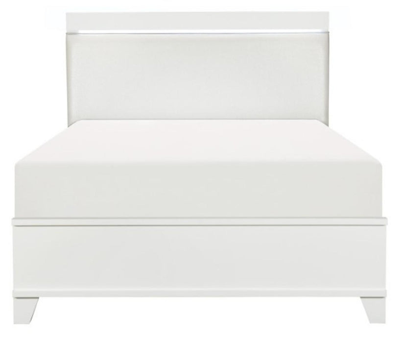 Kerren King Platform Bed in White 1678WK-1EK* - LasVegasFurnitureOnline.com