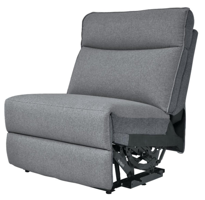 Maroni Power Armless Reclining Chair in Dark Gray/Light Gray 8259-ARPW