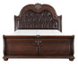 Cavalier Queen Sleigh Bed in Dark Cherry 1757-1* - LasVegasFurnitureOnline.com