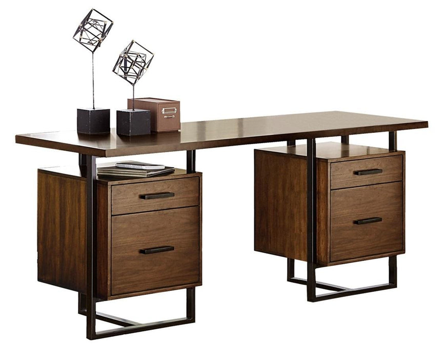 Sedley Writing Desk with Two Cabinets in Walnut 5415RF-15*
