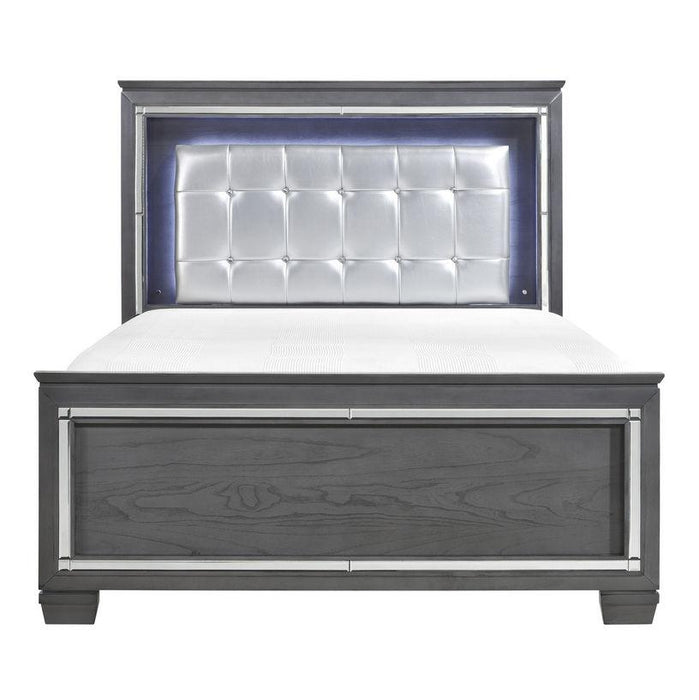 Allura Queen Panel Bed in Gray 1916GY-1* - LasVegasFurnitureOnline.com