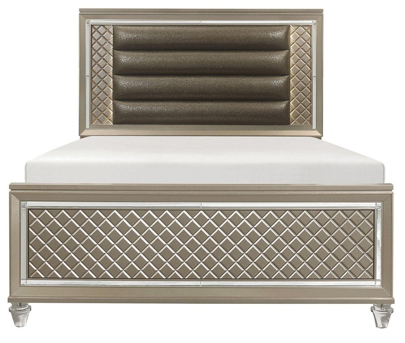 Youth Loudon Full Platform Bed in Champagne Metallic B1515F-1*