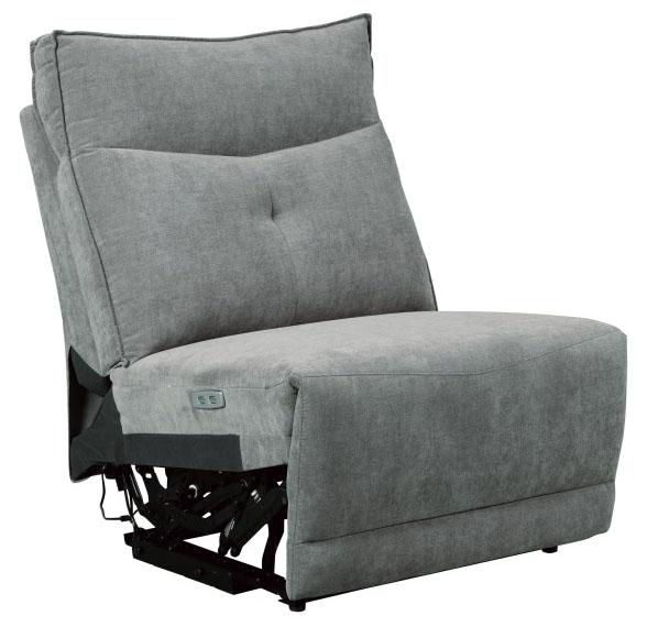 Tesoro Armless Reclining Chair in Dark Gray 9509DG-AR