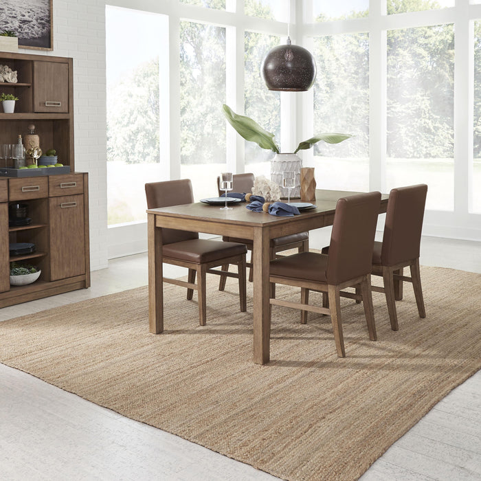 Montecito Dining Table and 4 Upholstered Chairs by homestyles - LasVegasFurnitureOnline.com
