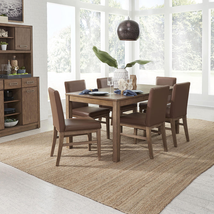 Montecito Dining Table and 6 Upholstered Chairs by homestyles