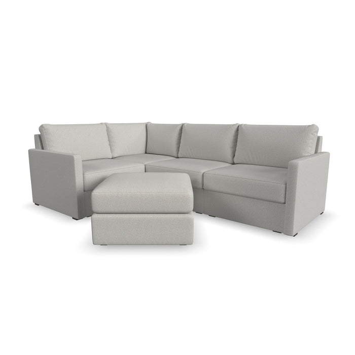 Flex 4-Seat Sectional with Narrow Arm and Ottoman by homestyles - LasVegasFurnitureOnline.com
