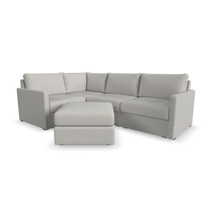Flex 4-Seat Sectional with Narrow Arm and Ottoman by homestyles