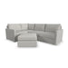 Flex 4-Seat Sectional with Narrow Arm and Ottoman by homestyles - LasVegasFurnitureOnline.com