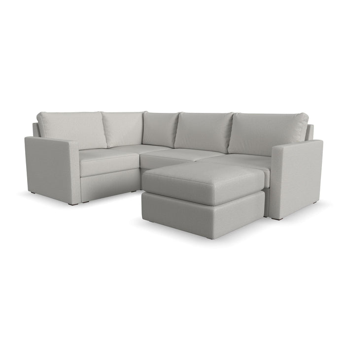 Flex 4-Seat Sectional with Standard Arm and Ottoman by homestyles