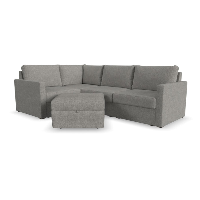 Flex 4-Seat Sectional with Standard Arm and Storage Ottoman by homestyles - LasVegasFurnitureOnline.com