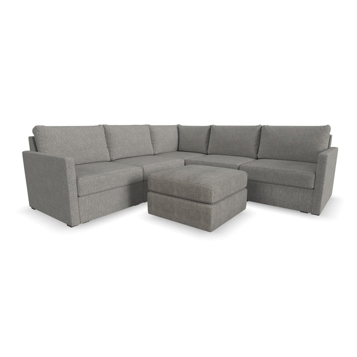 Flex 5-Seat Sectional with Narrow Arm and Ottoman by homestyles - LasVegasFurnitureOnline.com