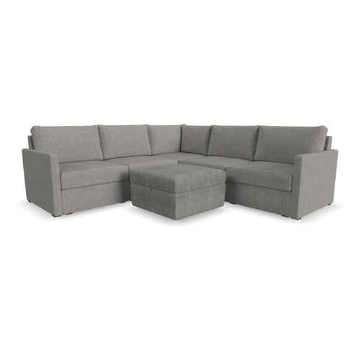 Flex 5-Seat Sectional with Narrow Arm and Storage Ottoman by homestyles image