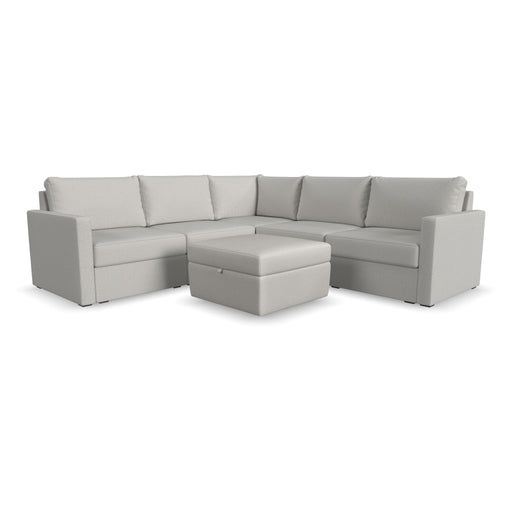 Flex 5-Seat Sectional with Standard Arm and Storage Ottoman by homestyles image