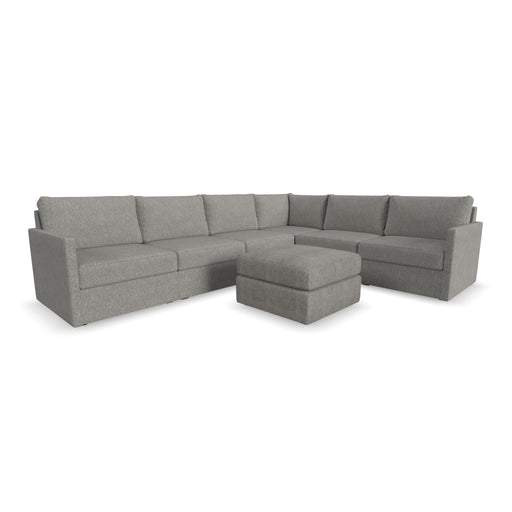 Flex 6-Seat Sectional with Narrow Arm and Ottoman by homestyles image