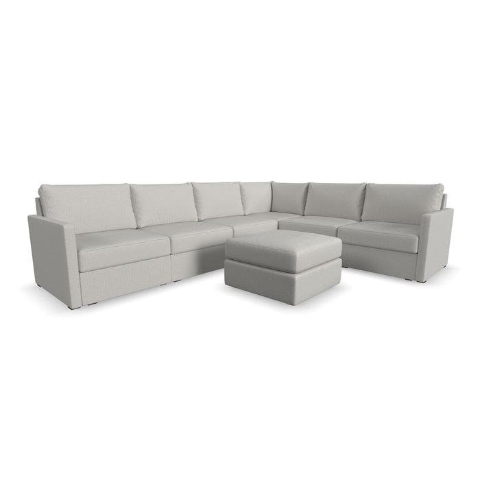 Flex 6-Seat Sectional with Narrow Arm and Ottoman by homestyles