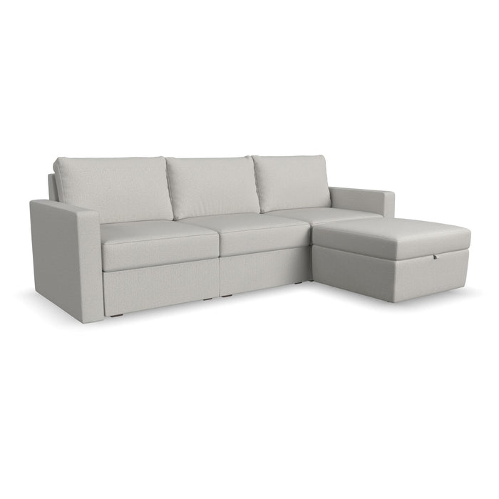 Flex Sofa with Standard Arm and Storage Ottoman by homestyles